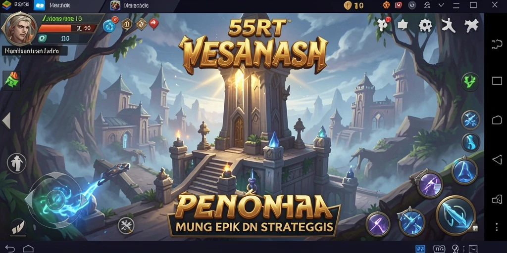 Tampilan gameplay Tower Defense yang seru di 55RT.