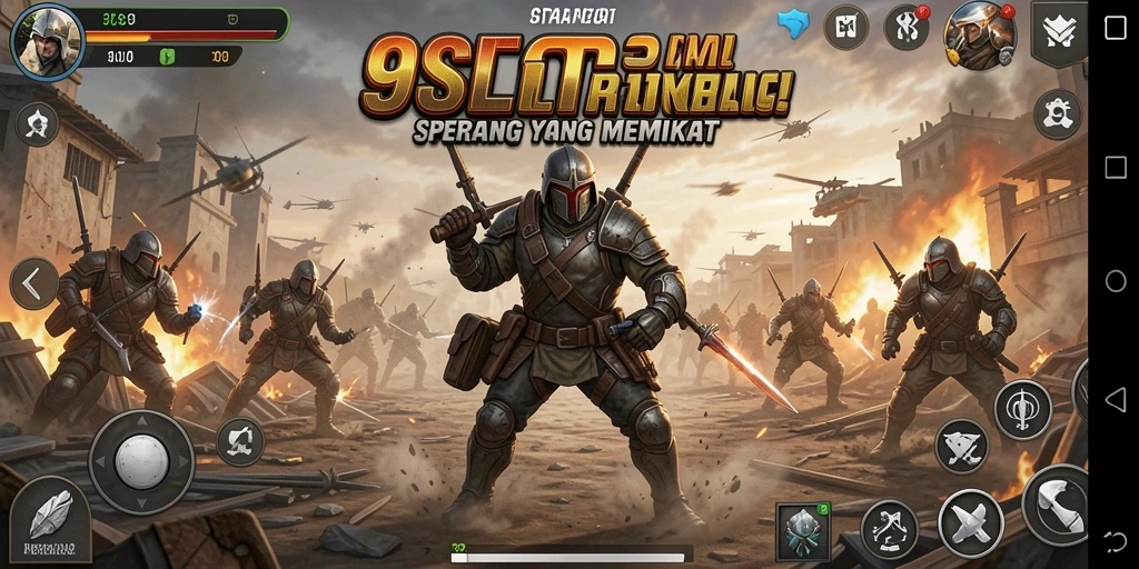 Tampilan gameplay mendebarkan dalam 9SL saat merancang strategi perang.