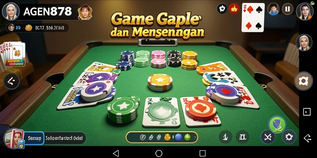 Gameplay seru AGEN878 dalam permainan Gaple.