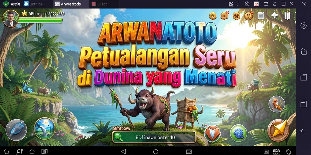 Tampilan utama gameplay ARWANATOTO yang seru dan penuh petualangan.