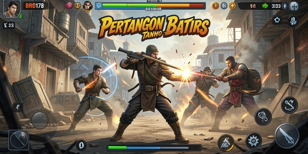 Tampilan pertarungan seru dalam BRO178 dengan karakter yang dinamis.
