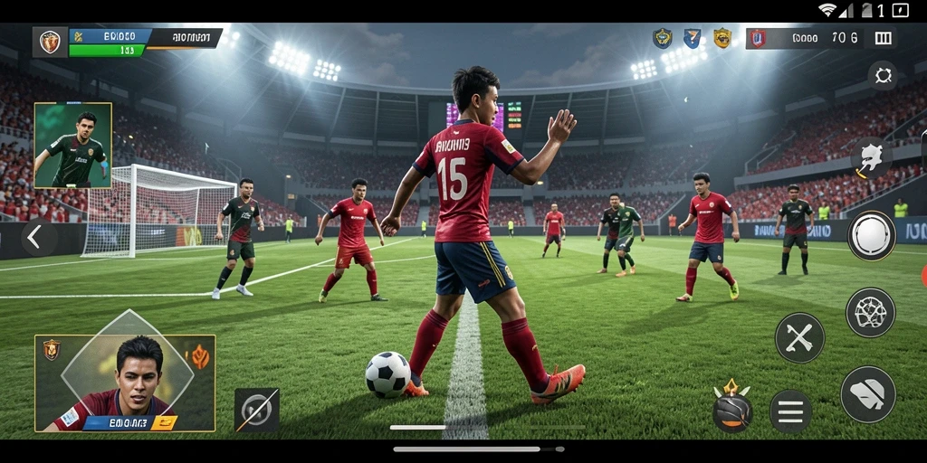 Screenshot gameplay EMON77 menunjukkan aksi seru dalam pertandingan olahraga.