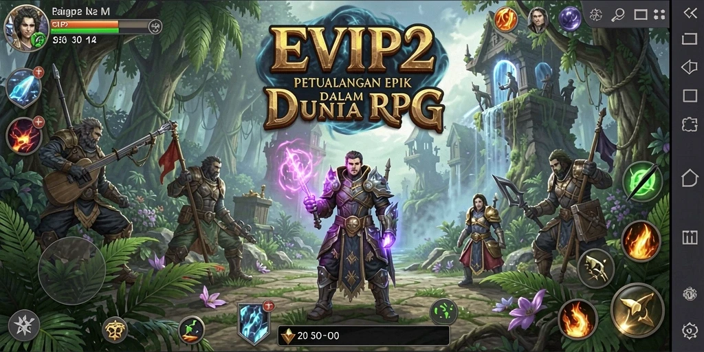 Tampilan gameplay RPG yang memikat di EVIP2, penuh aksi dan petualangan.