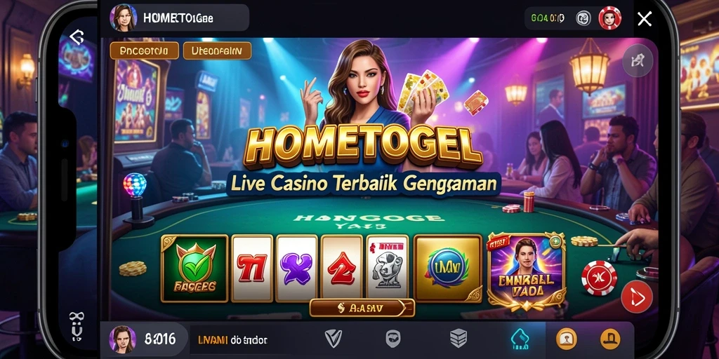 Tampilan menarik gameplay Live Casino di HOMETOGEL.