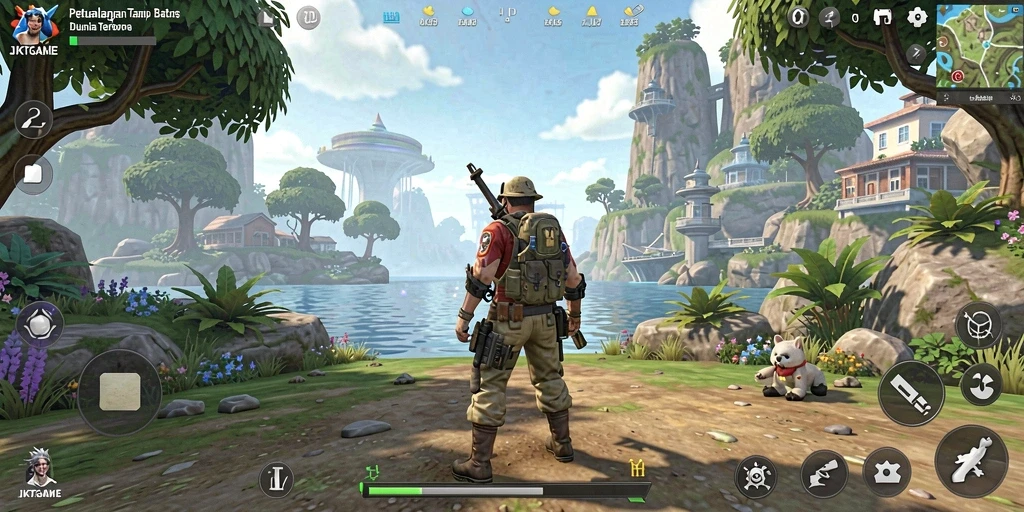 Tampilan gameplay menakjubkan di dunia Open World JKTGAME.