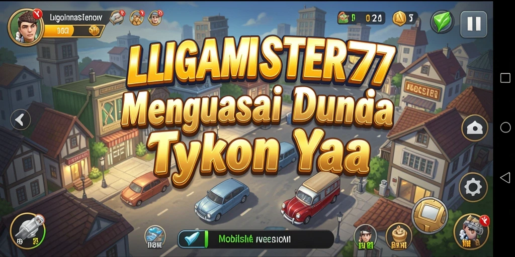 Tampilan gameplay LIGAMASTER77 dengan manajemen bisnis yang menarik.