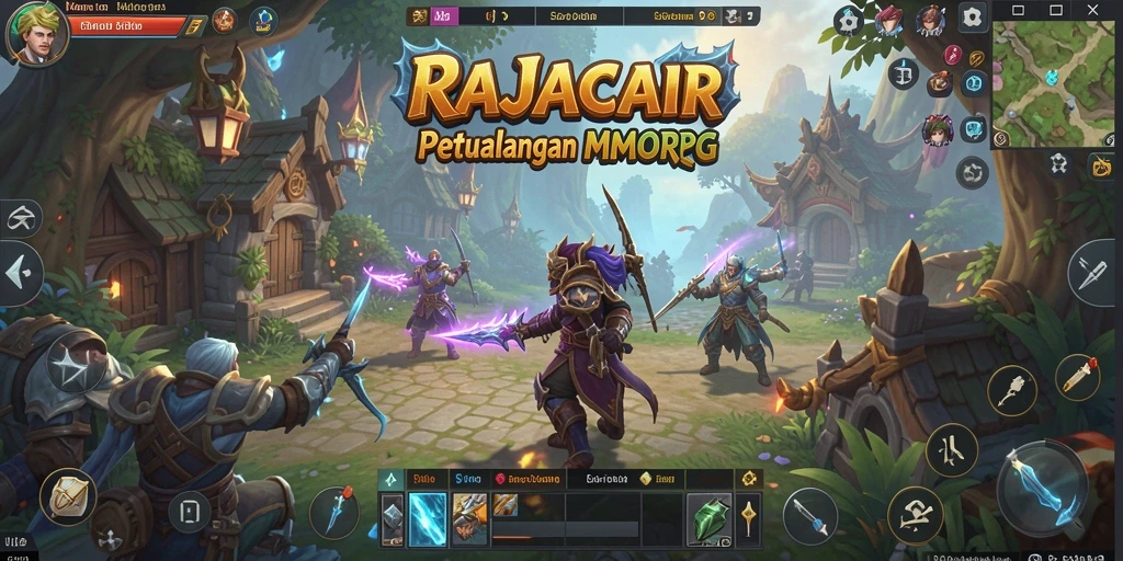 Tampilan gameplay menarik di dunia fantastis RAJACAIR.