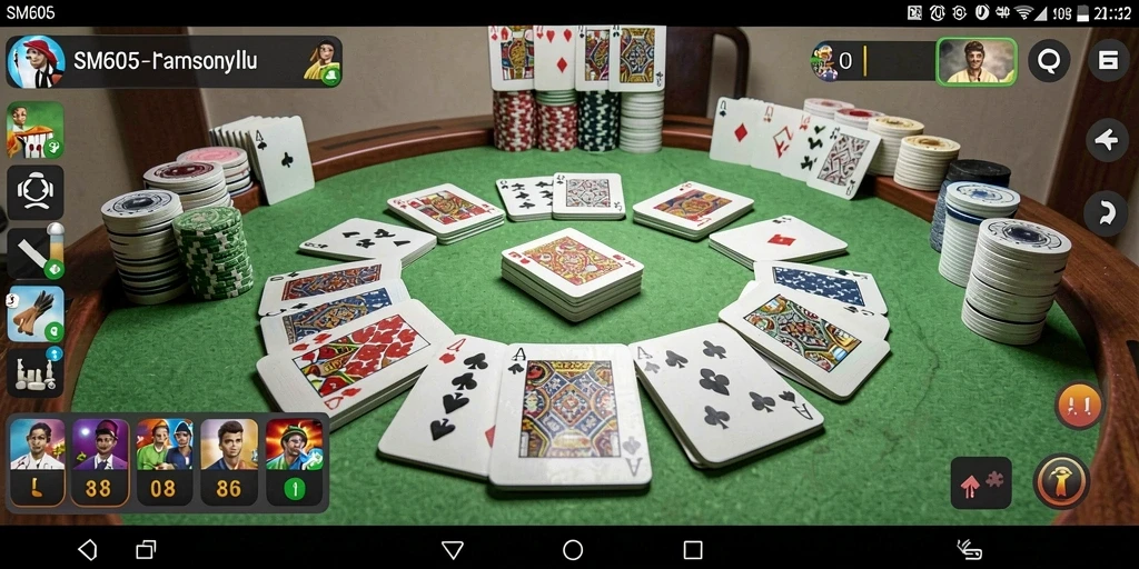 Screenshot gameplay <strong>SM605</strong> yang menunjukkan serunya bermain Gaple.
