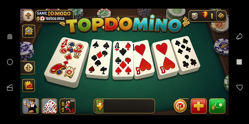 Tampilan gameplay seru dan interaktif dari TOPDOMINO.