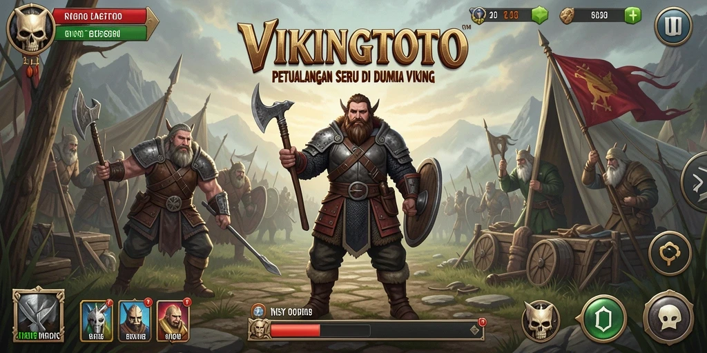 Tangkapan layar VIKINGTOTO menunjukkan aksi petualangan seru di dunia Viking.