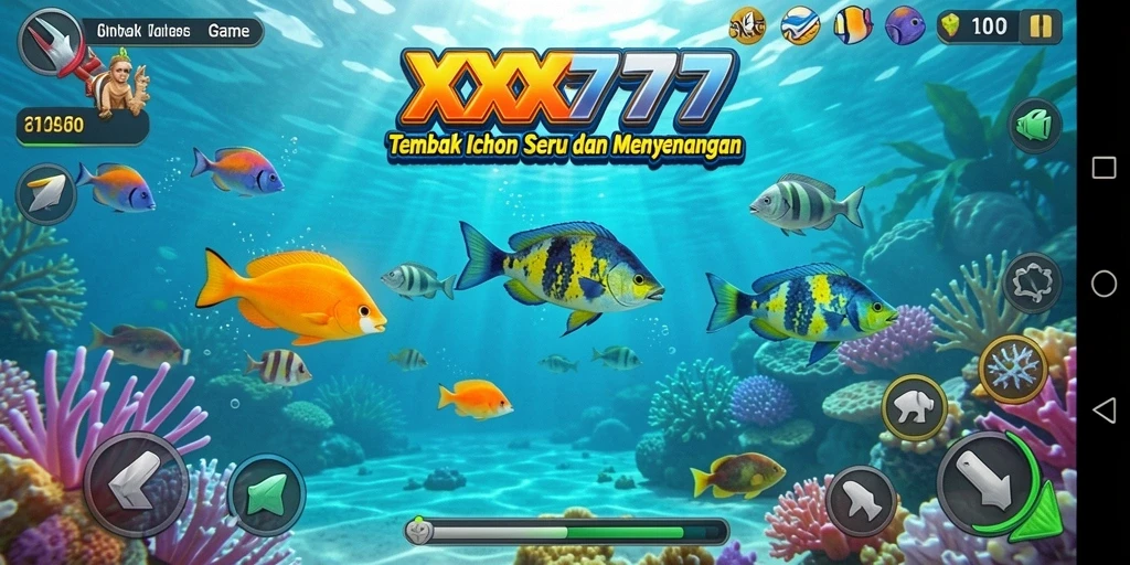 Tampilan gameplay Tembak Ikan yang penuh warna dan menarik.