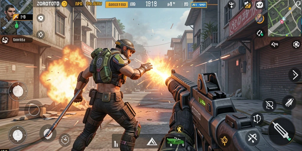 Screenshot ZOROTOTO menampilkan aksi mendebarkan dalam gameplay TPS.