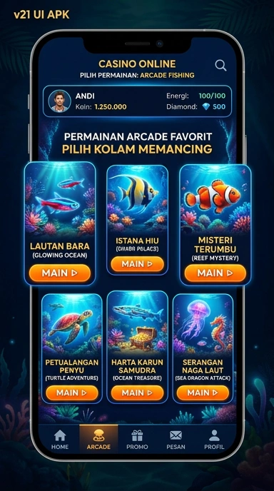 Proses unduh cepat dan aman di aplikasi v21.